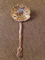 Magnifique Cuillère à Saupoudrer Ancienne en Argent Vermeil