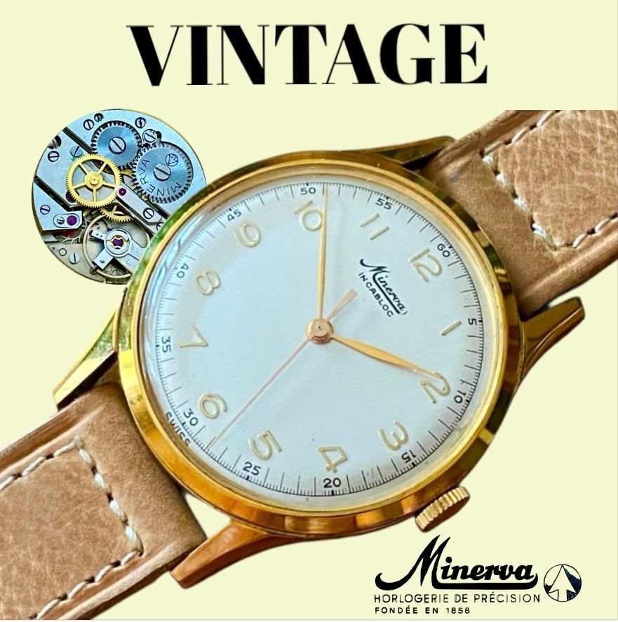 Minerva Uhren: Minerva Swiss Vintage Uhr – Gebraucht aus lyss von Uhrenparadies