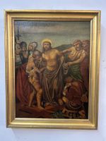 Ölgemälde auf Metall Jesus Christus mit Holzrahmen