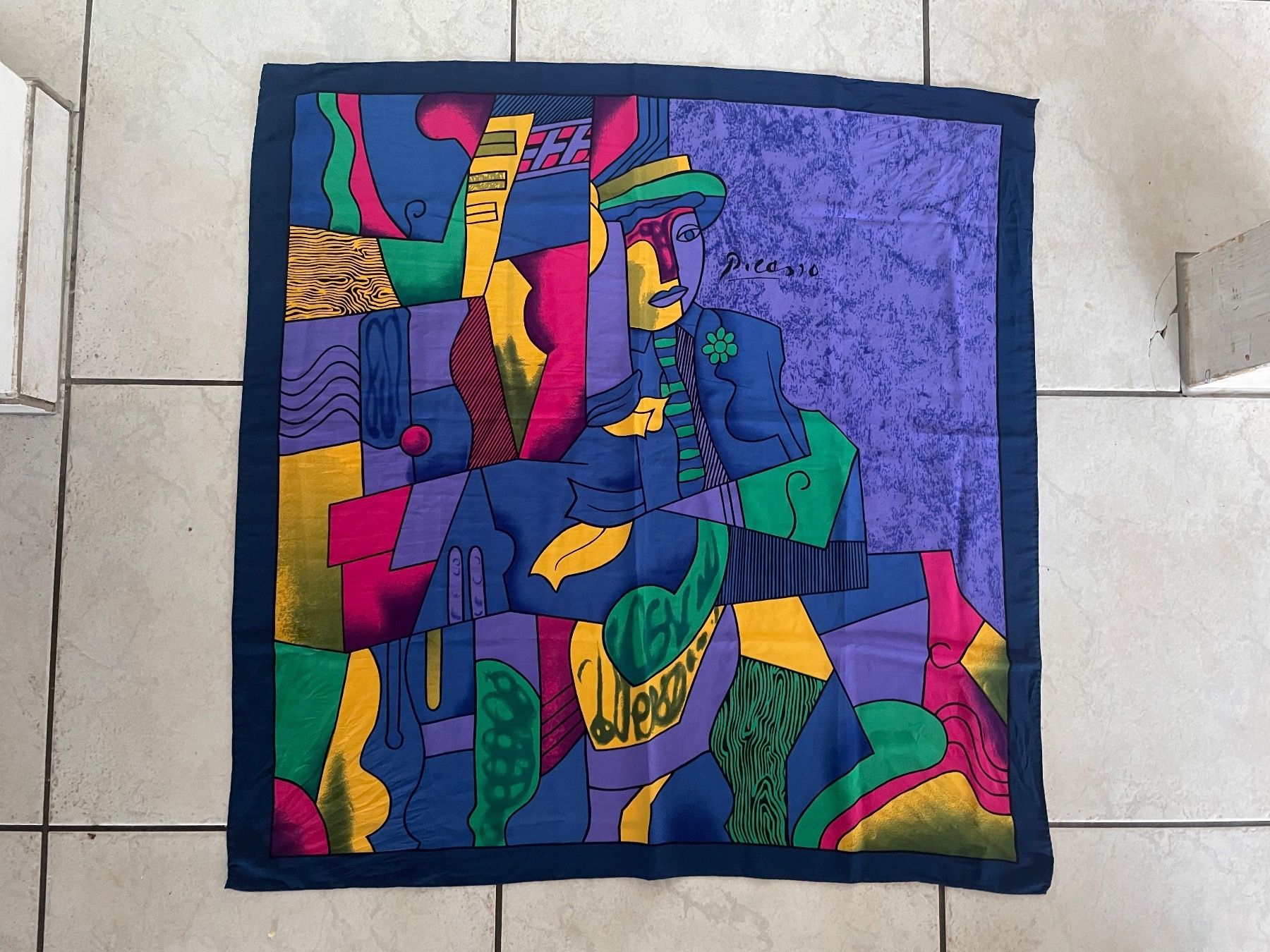 Foulard & Sciarpe: Foulard en Soie Picasso – Usato da Vallamand venduto da Bricbracbroc82