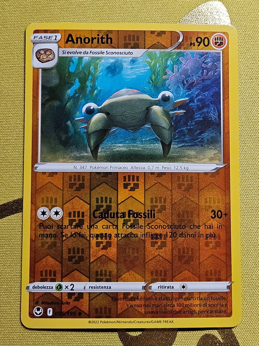 Pokémon Carte collezionabili: Silver Tempest - Anorith 095/195 IT – Usato da Bellinzona venduto da Pokemarco