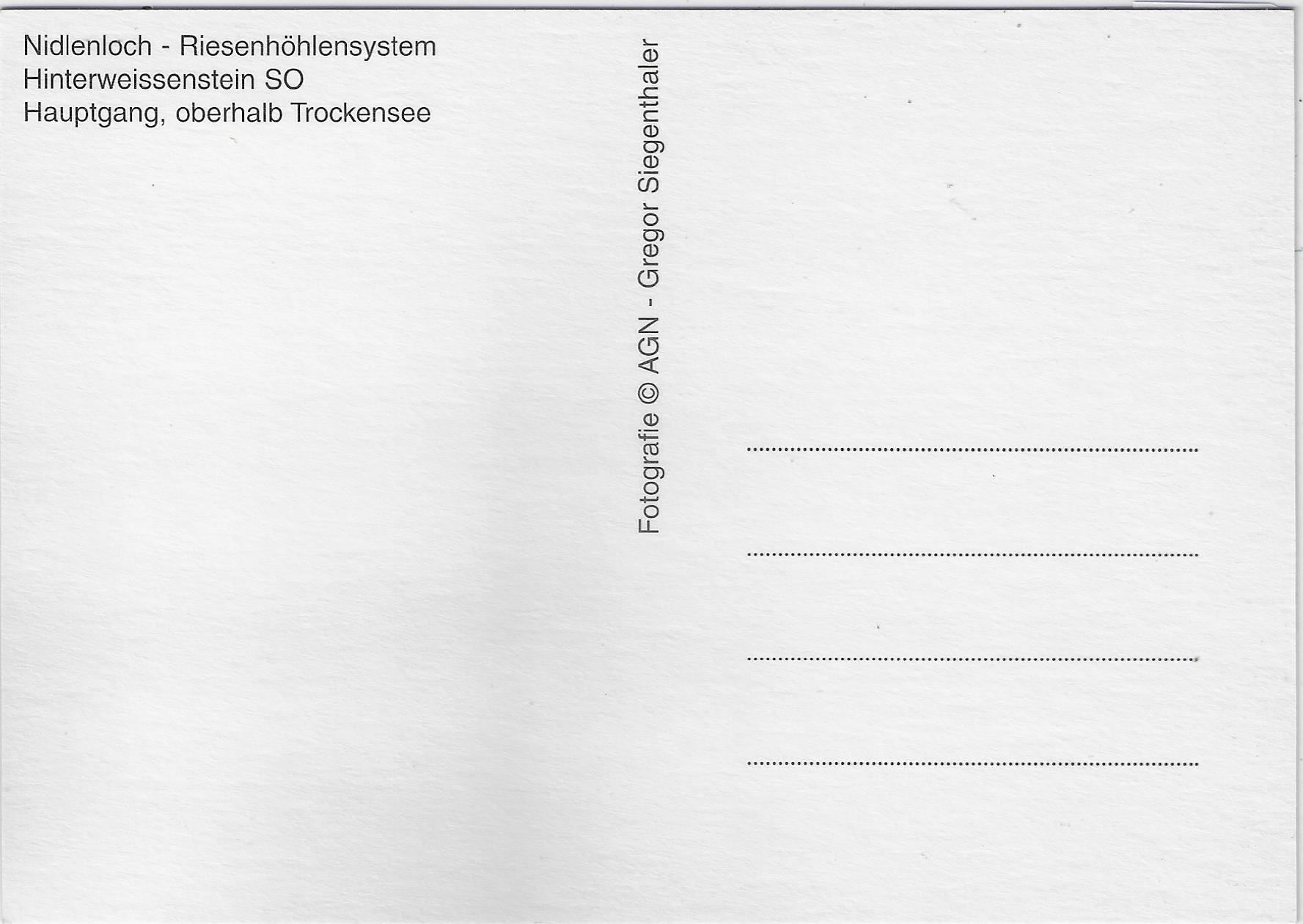 Cartoline postali: Nidlenloch - Riesenhöhlensystem – Usato da Ettingen venduto da Kartenplanet 1