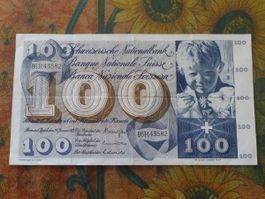 SUISSE  100  Francs  1972  (3582)  Billet