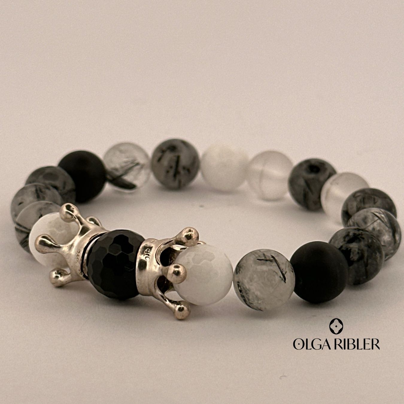 Olga Ribler Bracciali & Braccialetti: Rutilquarz und Bergkristall Armband, auf Elast – Nuovo (secondo la descrizione) da Luzern venduto da Schmuckoutlet 3