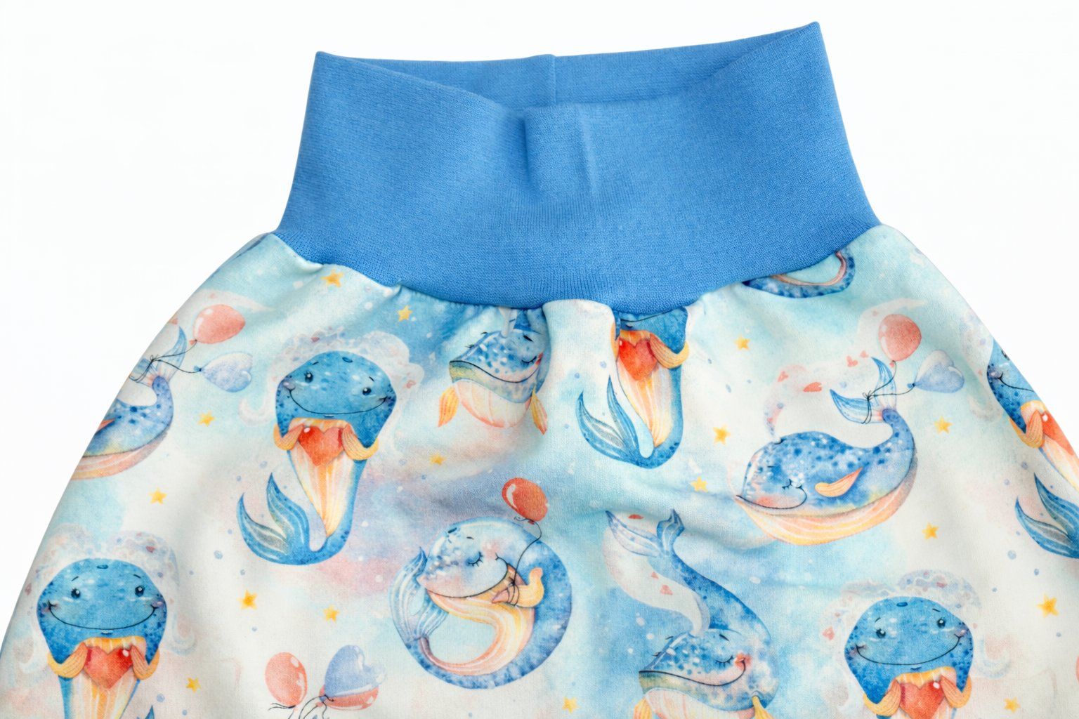 Pantaloni: Sweat Pumphose mit blauem Wal - Gr.92/98 - NEU – Nuovo e nell'imballaggio originale da Zürich venduto da sambaum 2