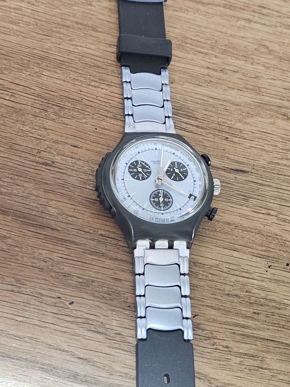 Swatch Orologi: Swatch Chrono Alarm "Teamwork" Herrenuhr 39mm – Usato da Flamatt venduto da pie_f9zm 9