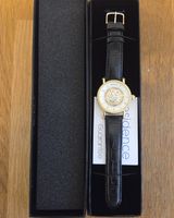 Neue Herren Uhr Residence Automatik vergoldet mit Lederarmb.