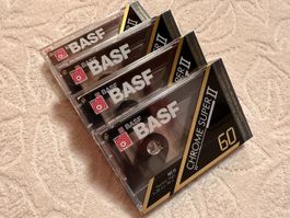 BASF Chrome Super II 60 Kassetten, 4 Stück, Sammlerqualität