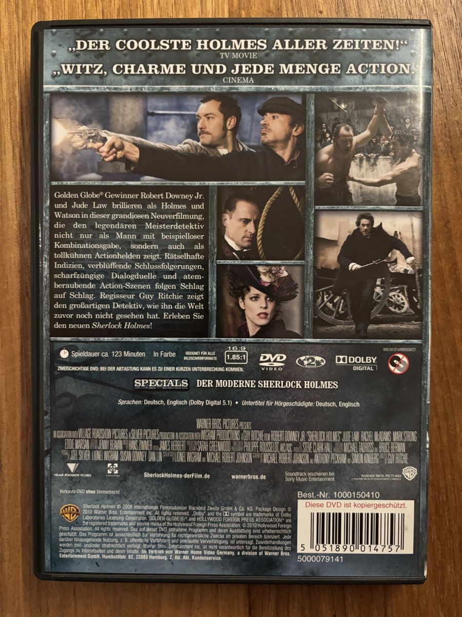 Tutti i DVDs: DVD Sherlock Holmes – Usato da Belp venduto da brb66 1