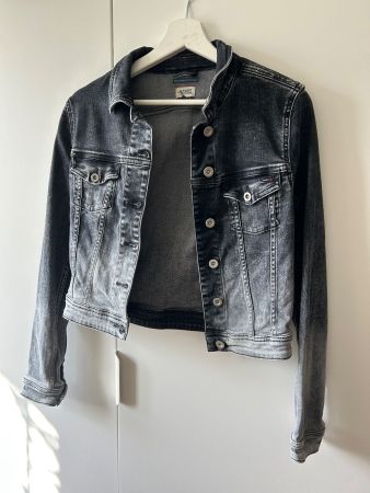 TOMMY HILFIGER Denim Jeans Jacke Grösse S schwarz/grau