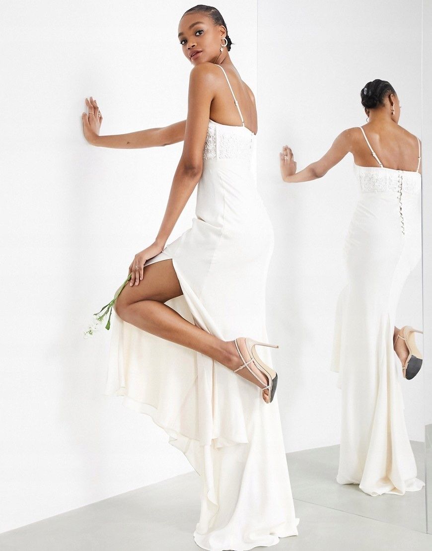 Vestiti: Spitzenkorsett-Brautkleid mit Satinrock – Nuovo e nell'imballaggio originale da Zürich venduto da luxuryoutlet1 1