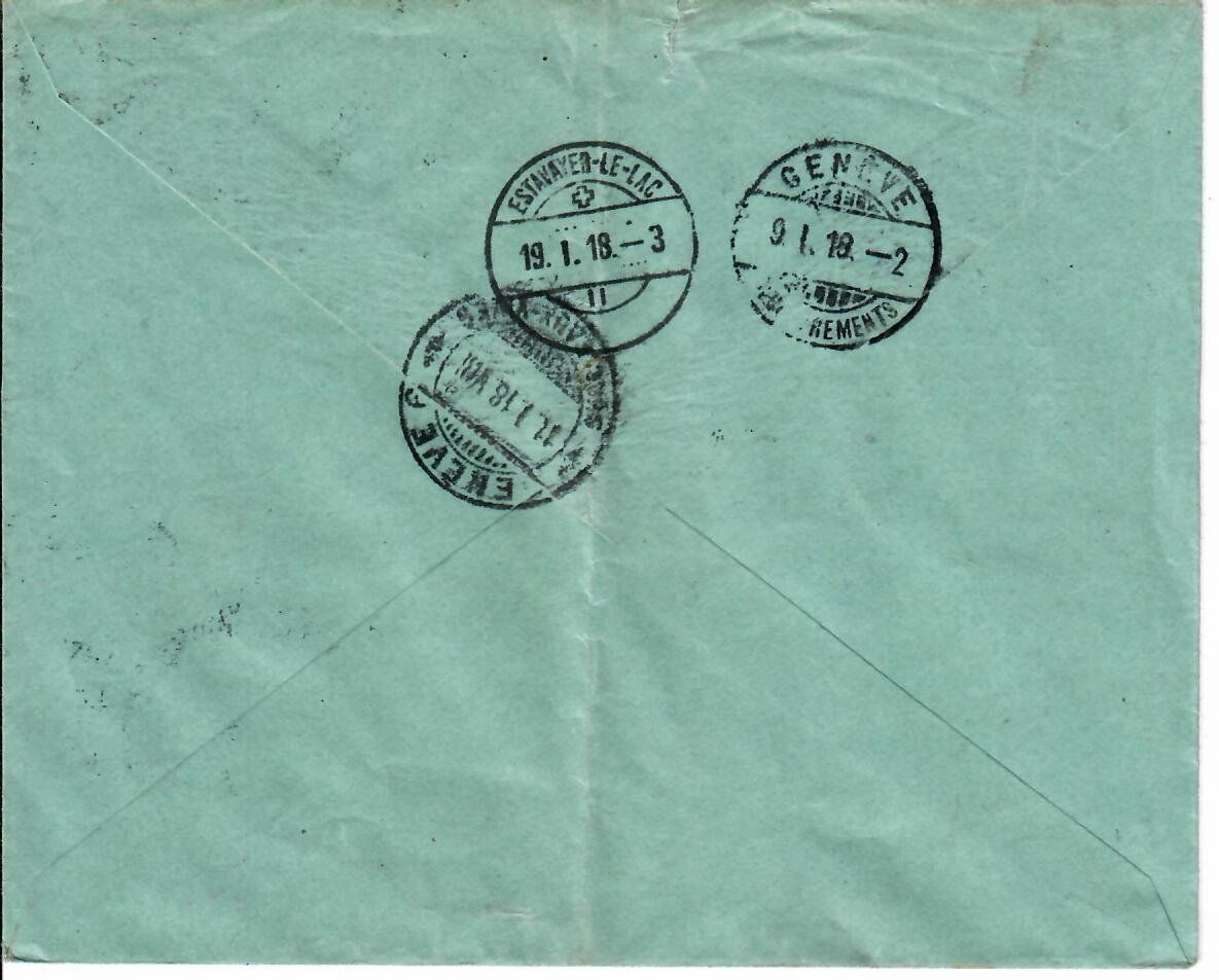 Tous les timbres: Brief, Estavayer-Le-Lac  1918 – D'occasion à Hochdorf par Ziegel-16 1