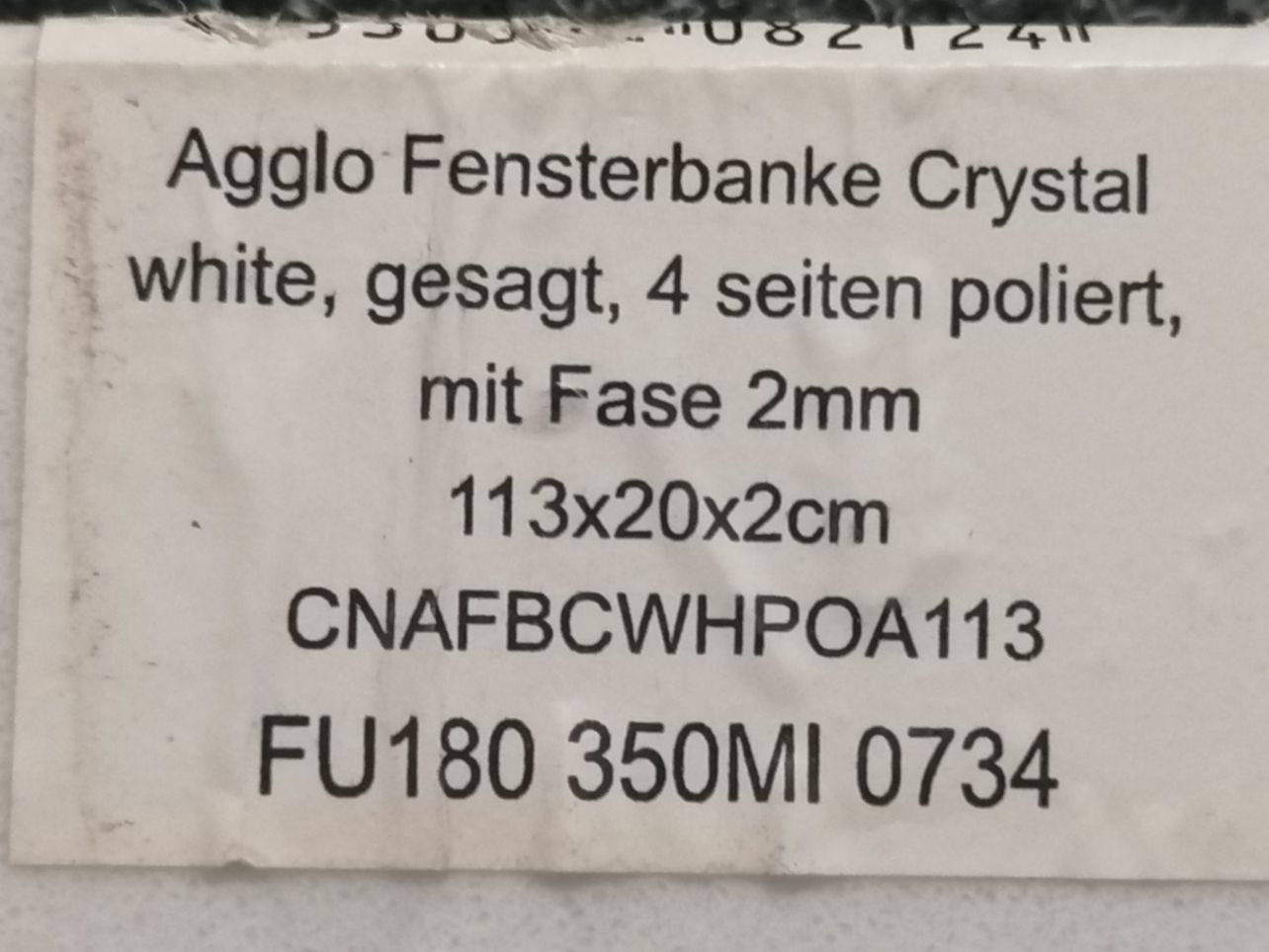 Altri materiali da costruzione: Fensterbank – Nuovo e nell'imballaggio originale da Geroldswil venduto da carcan1707 2