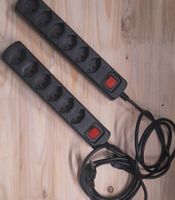 Multiprise 6 prises noir avec interrupteur x2