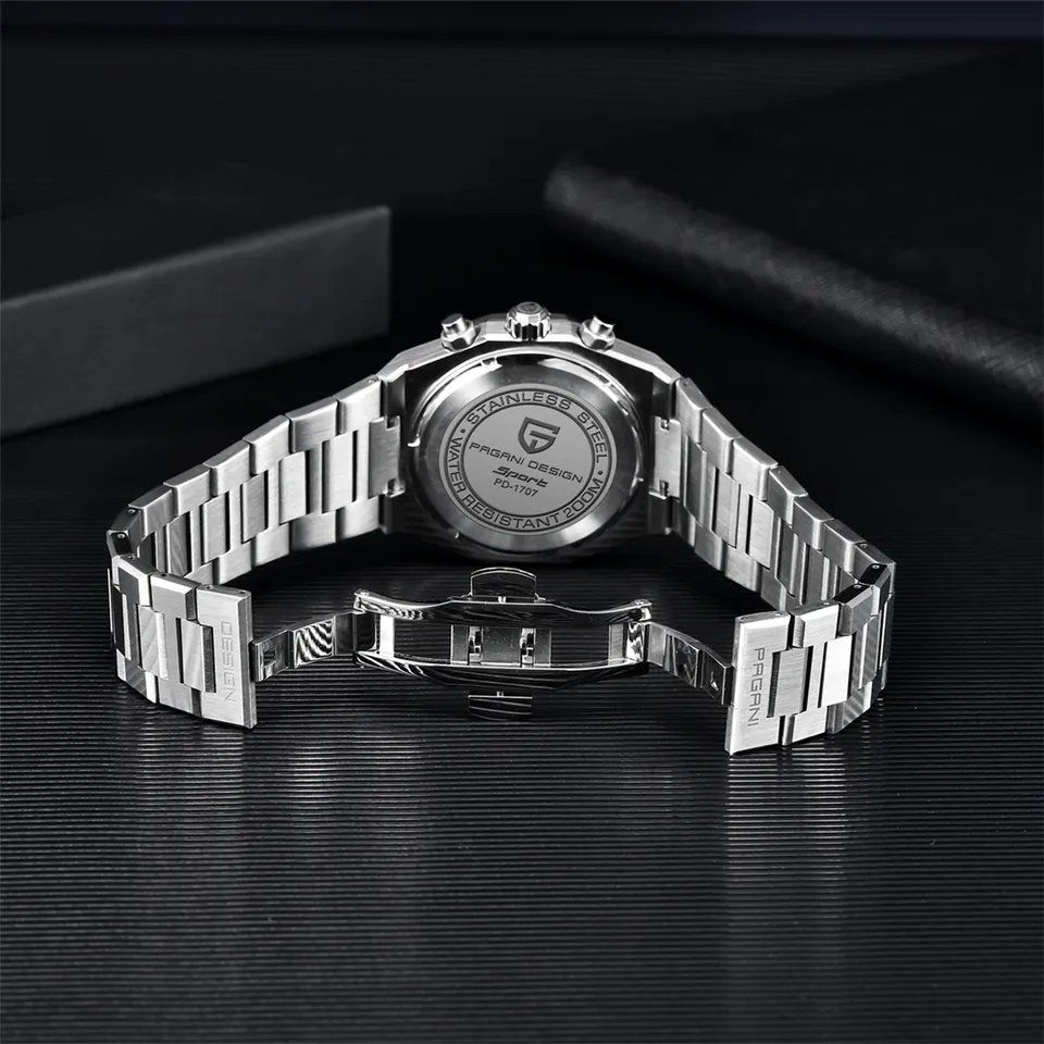 Pagani Design Uhren: Pagani Design Herren Uhr Chronograph Originalverpackt – Neu und originalverpackt aus Suhr von ChronixChronometer 6