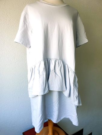 COS KLEID L 40 GRAU SWEATSTOFF TUNIKA SHIRT PULLOVER TOP