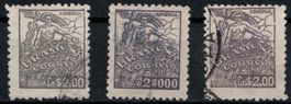 3 Timbres "Comercio" Brésil 1934 oblitérés
