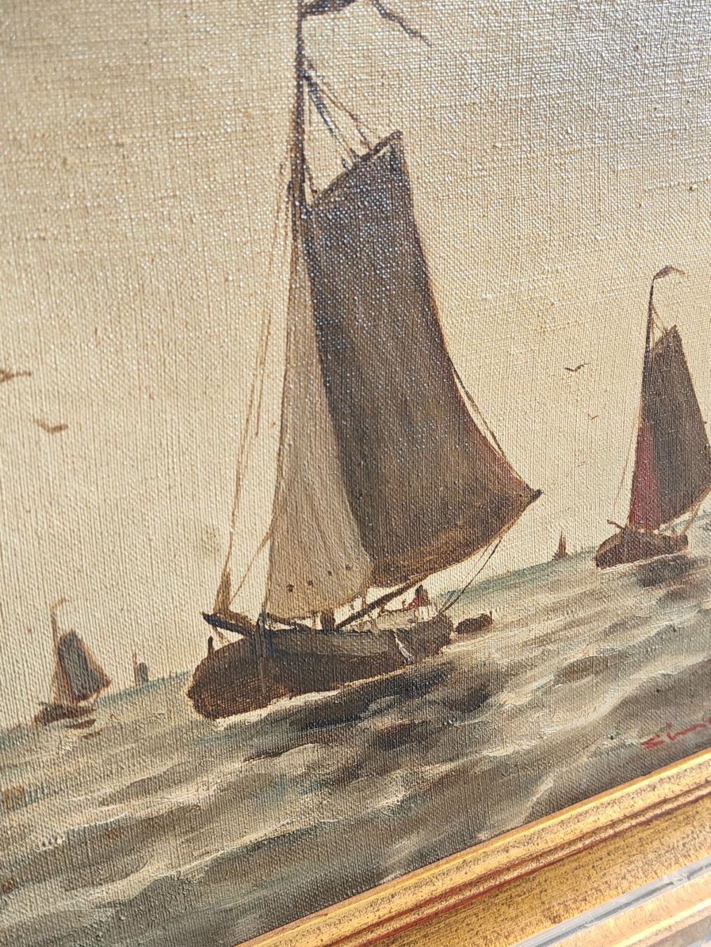 Dipinti: Original Gemälde Segelschiffe - Simon Kramer - maritim 1970 – Usato da Birr venduto da DisDas 1