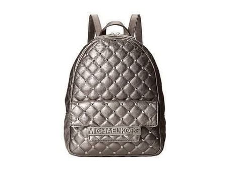 Original MICHAEL KORS Rucksack Tasche Leder Platin Metallic