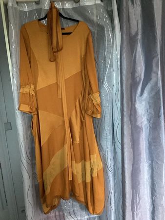High everyday Couture asymmetrisches Kleid Gold/senf Gr. 42