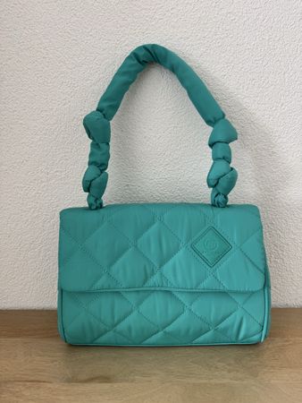 Stepptasche petrol, gesteppte Tasche mit Griff, neu