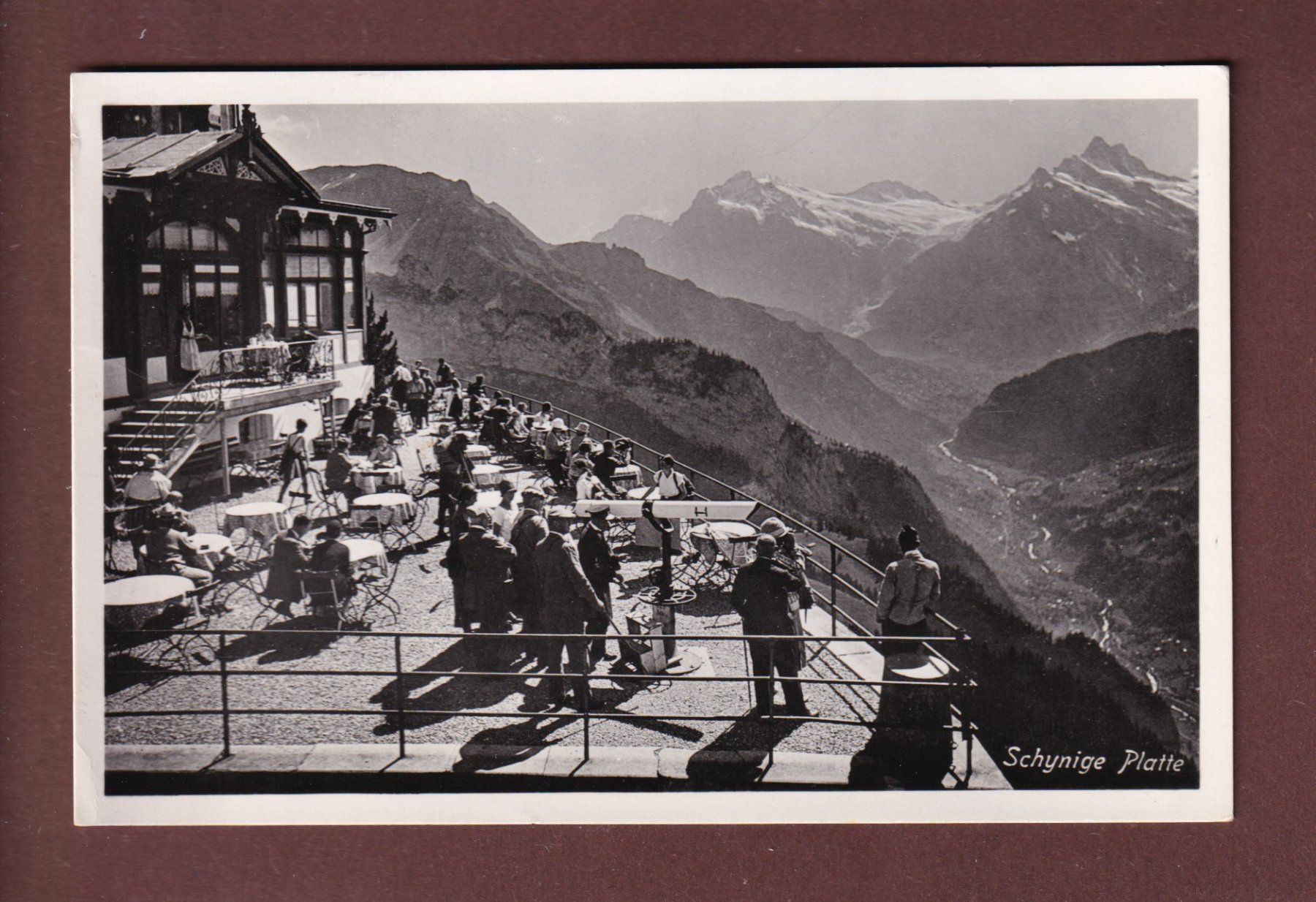 Ansichtskarten: SCHYNIGE PLATTE - Terrasse - 1935 – Gebraucht aus Pully von nicecards-shop
