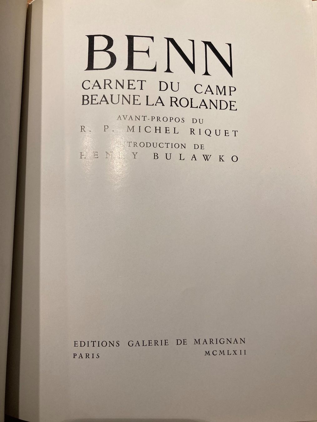 Libri: BENN, Carnet du Camp Beaune la Rolande – Usato da Adliswil venduto da eku_8mgk 1