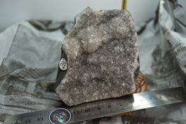 Amethyst Schwarz  Drusenstück  9cm x 7cm  direkt TOPSTONE