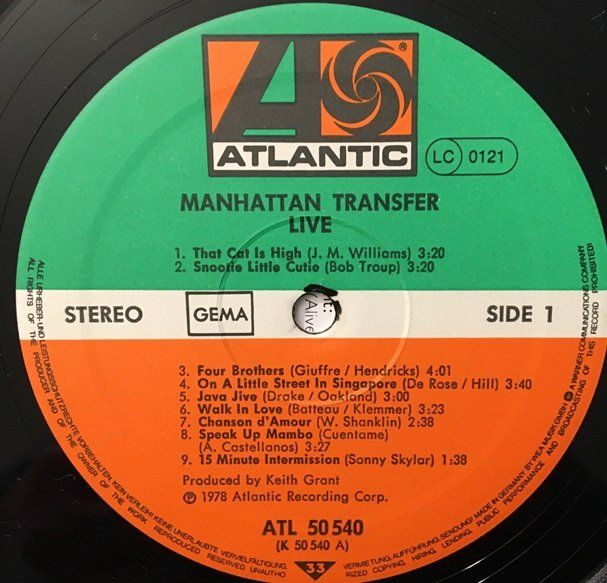 Dischi in vinile: The Manhattan Transfer - Live (LP) – Usato da Grüningen venduto da azulvinyl 2