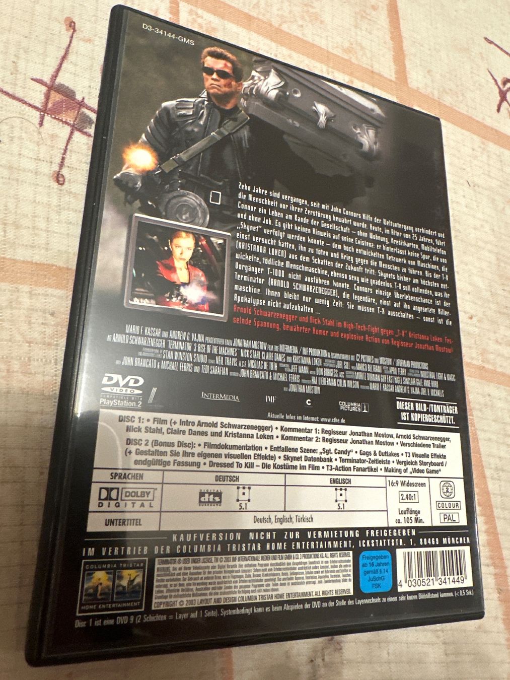 Tutti i DVDs: Terminator 3 - Rebellion der Maschinen – Usato da Schaffhausen venduto da D-MAC 1
