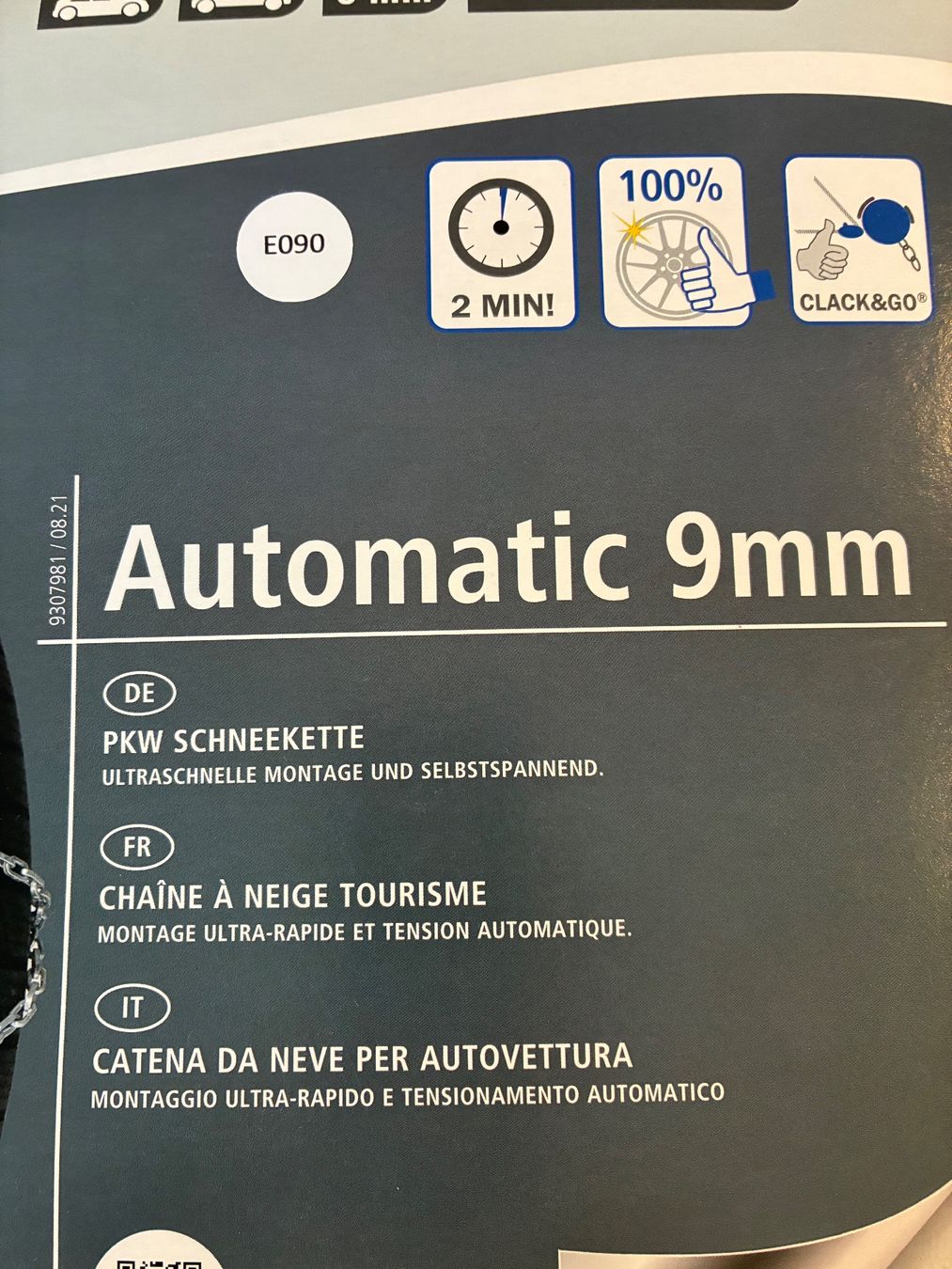 Catene da neve: NEU…. MioCar Schneeketten Automatic 9mm, – Nuovo e nell'imballaggio originale da Luzern venduto da Hans1937 1