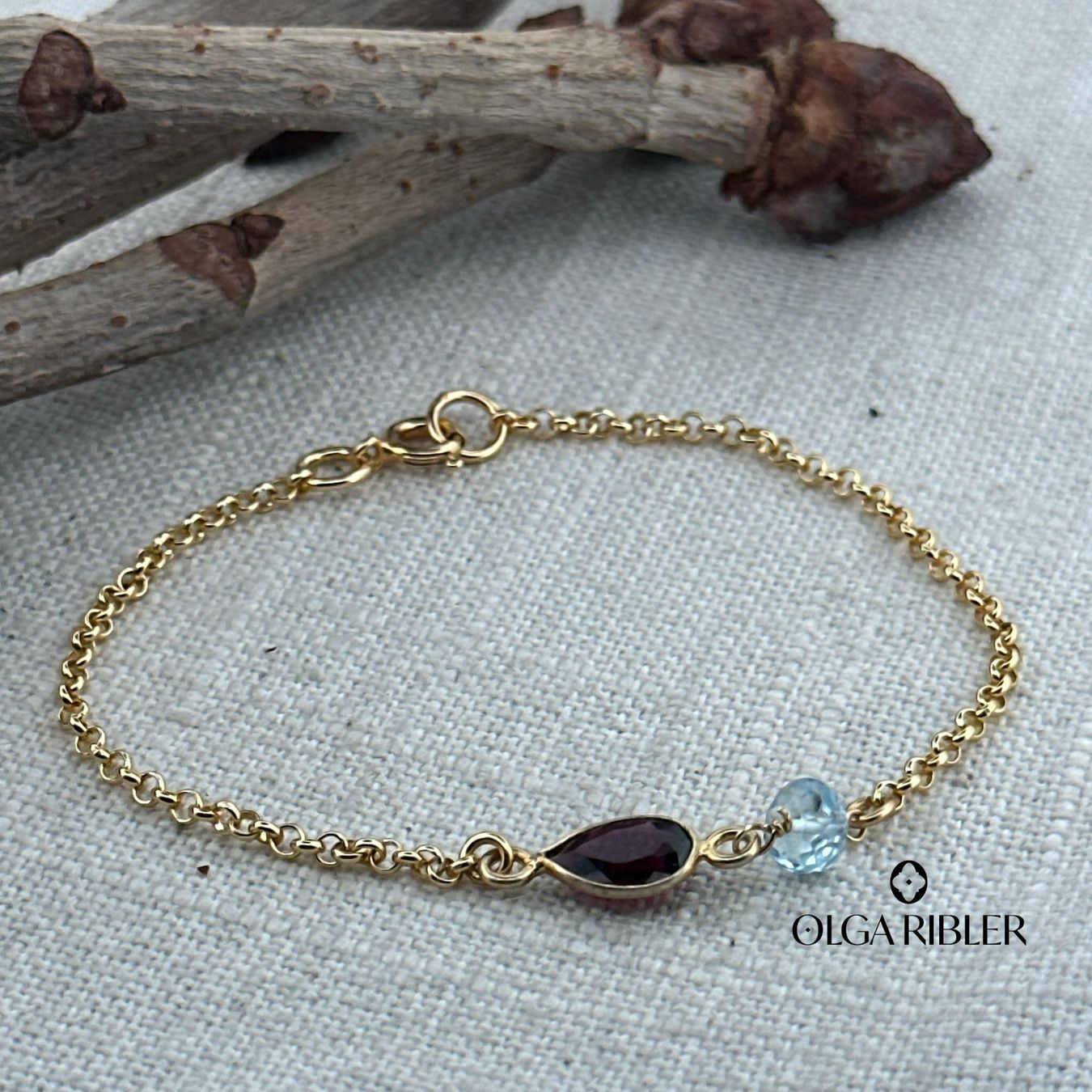 Olga Ribler Bracciali & Braccialetti: Armband Sterling Silber 925 gelbvergoldet – Nuovo (secondo la descrizione) da Luzern venduto da Schmuckoutlet 5