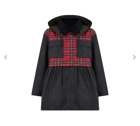 Barbour x GANNI Tartan Peplum Wax Jacket