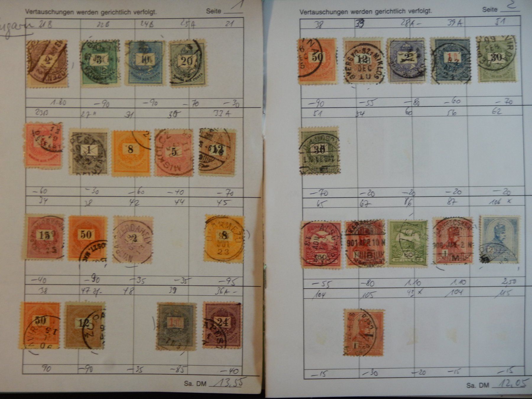 Tous les timbres: Ungarn Lot mit alten Werten I – D'occasion à Zürich par Muehlekauf