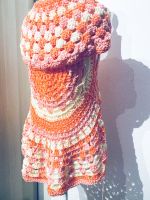 boho hippie mandala gehäkelte Weste Gilet rosarot
