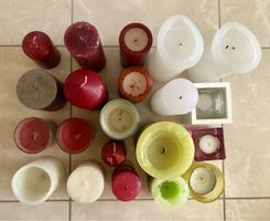 21 Kerzen, Wachs, Kerzenwachs, gebraucht und z.T. Neu