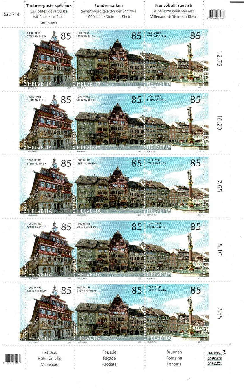 Tutti i francobolli: Stein am Rhein 1KB ** – Nuovo (secondo la descrizione) da Lausanne venduto da Whorvath
