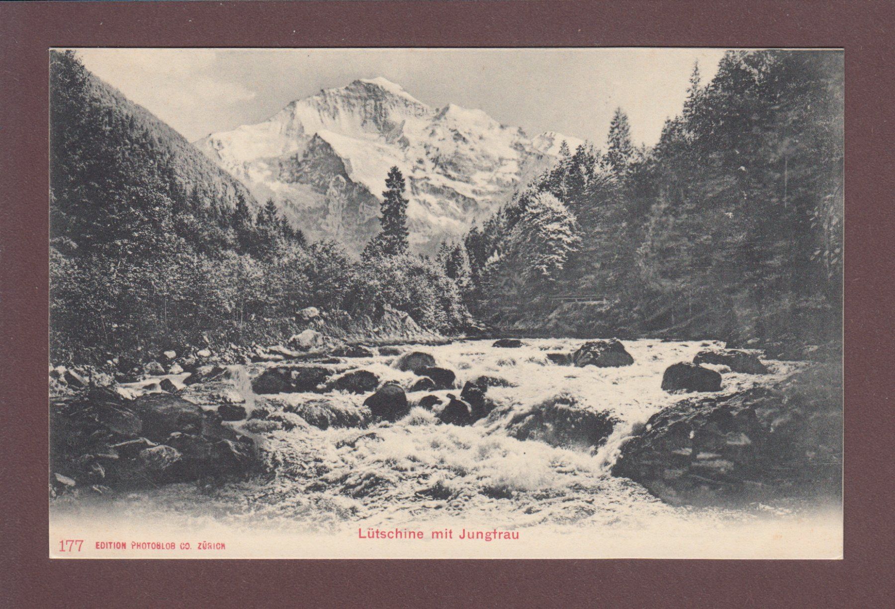 Cartoline postali: LÜTSCHINE - Jungfrau – Usato da Pully venduto da nicecards