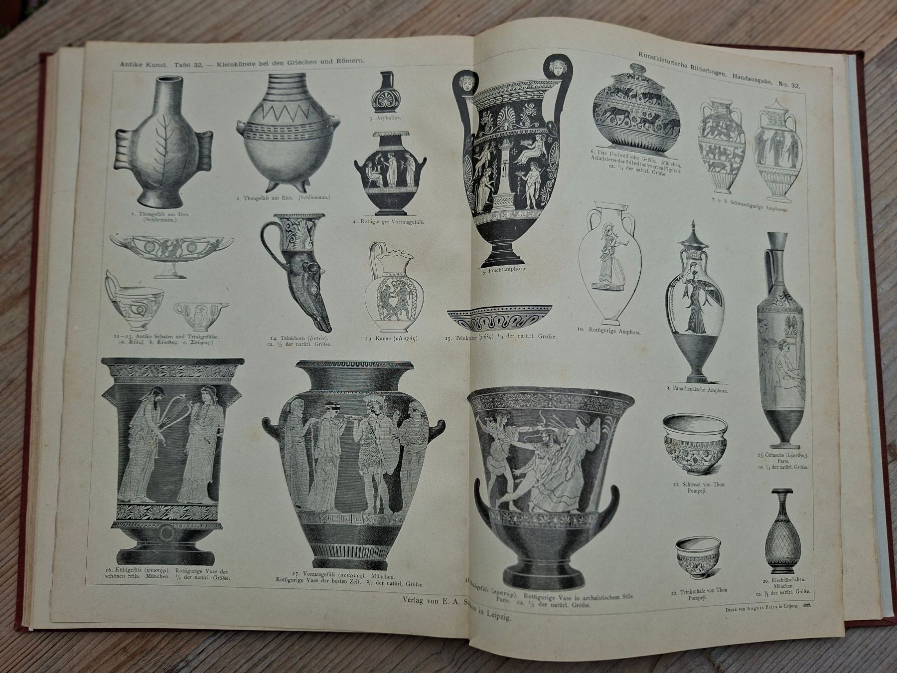 Libri: Menge Antike Kunst Atlas 1888 Bilderbogen E. Seemann Leibzig – Usato da Brunnenthal venduto da Strahler67 5