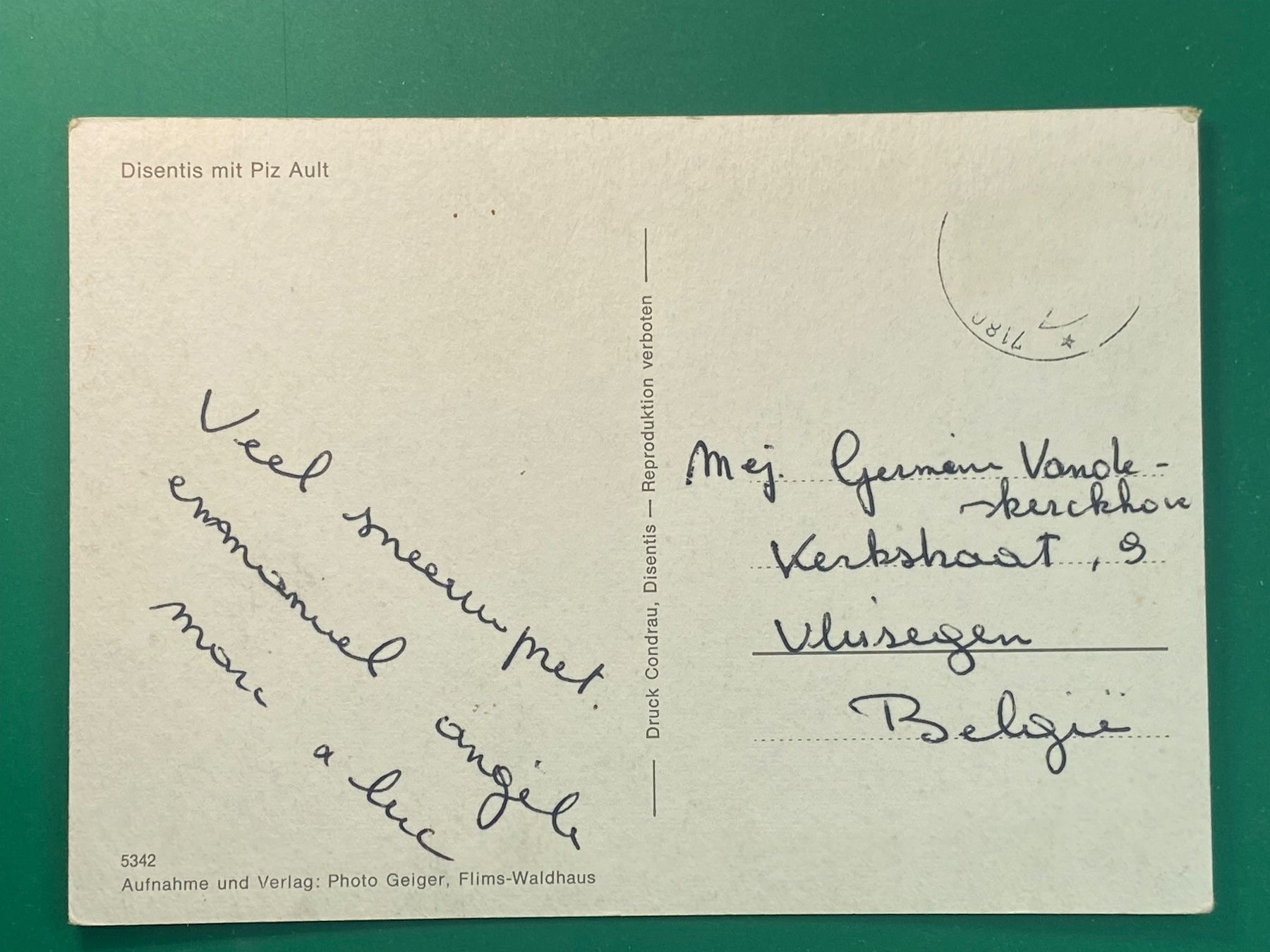 Cartoline postali: Disentis - Piz Ault – Usato da Steg VS venduto da _vinci_ 1