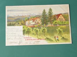 Kurhaus & Restauration Bocken ob Horgen ZH, gestempelt 1902
