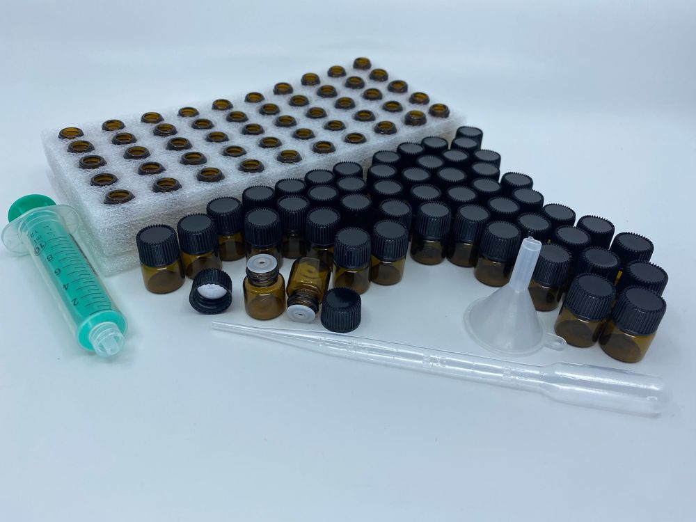 PATIKIL 10 Ml Glasfläschchen Mit Schraubverschluss - 8er Set Mit Trichter Für Labor