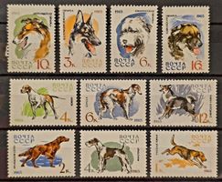 UdSSR 1965 Hunderassen Hunde 10V Komp MNH**