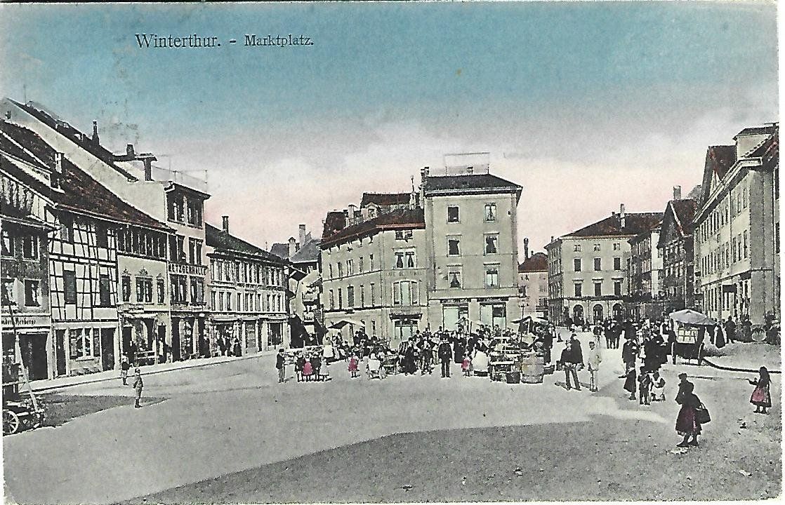 Cartoline postali: Winterthur Marktplatz – Usato da Wetzikon ZH venduto da Brulu100