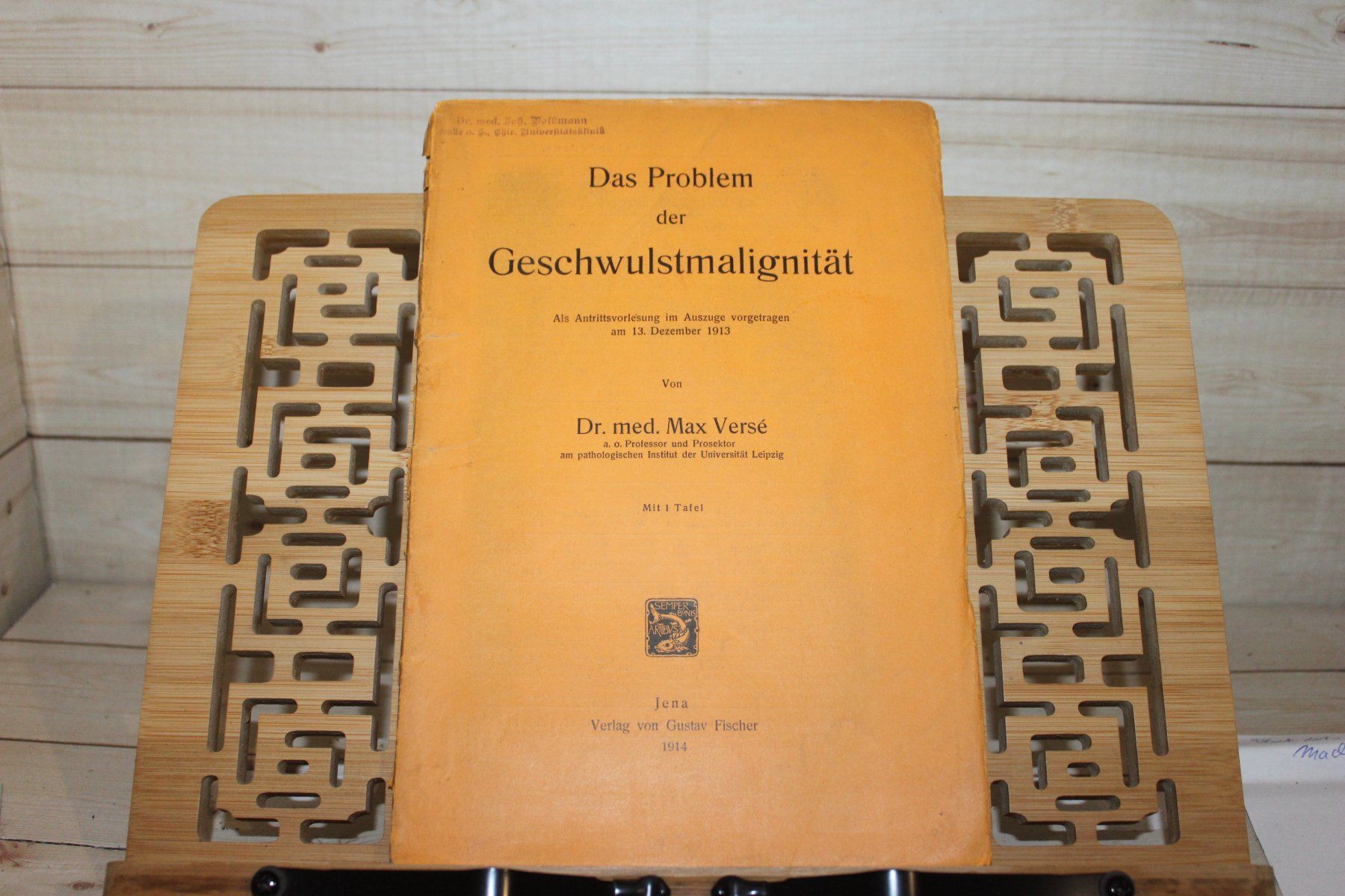Bücher: Das Problem der Geschwulstmalignität. Als Antrittsvorlesung – Gebraucht aus Kaden von Buchantiquariat