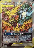 Pokémon Moltres Zapdos Articuno GX SM210  Stained Glass