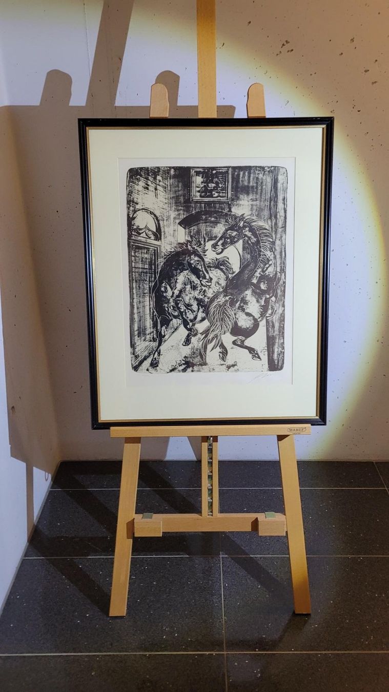 Grafica & Litografie: ** ERNI HANS, "Pferde s/w", Lithographie ** – Usato da Luzern venduto da Luzern1 2
