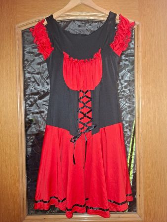 Fasnachtskostüm Damen, "Devil", rot/schwarz, Gr. L