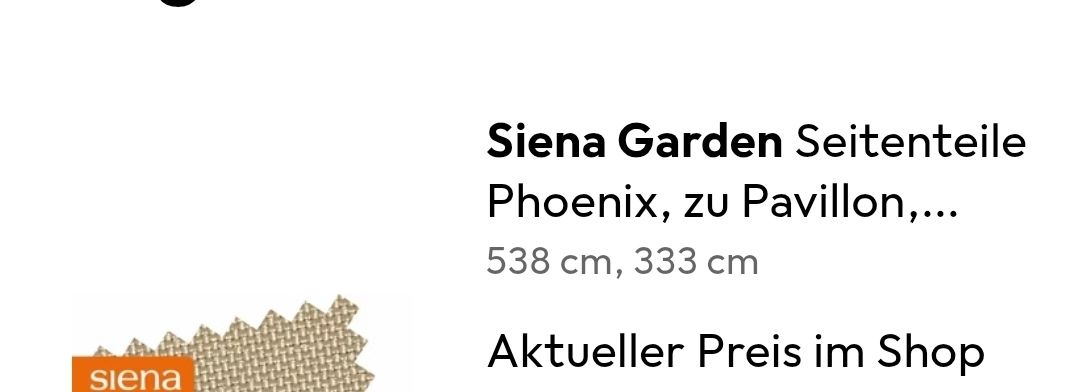 Rifugi: Siena Garden Seitenteile zu Pavillon – Nuovo e nell'imballaggio originale da Grünenmatt venduto da princess_ 1
