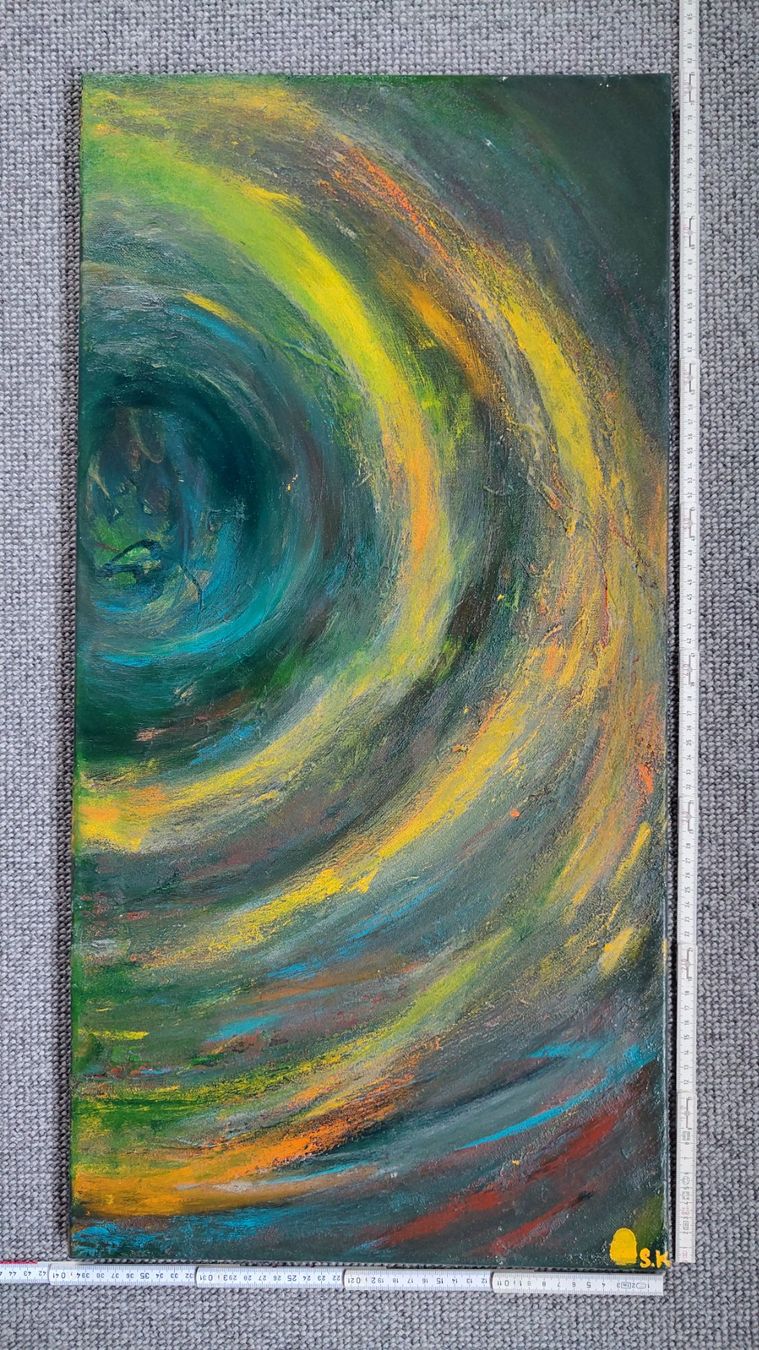 Dipinti: 2x Abstraktes Acrylbild, handgemalt 40x80cm – Usato da Ballwil venduto da bom_ar 1